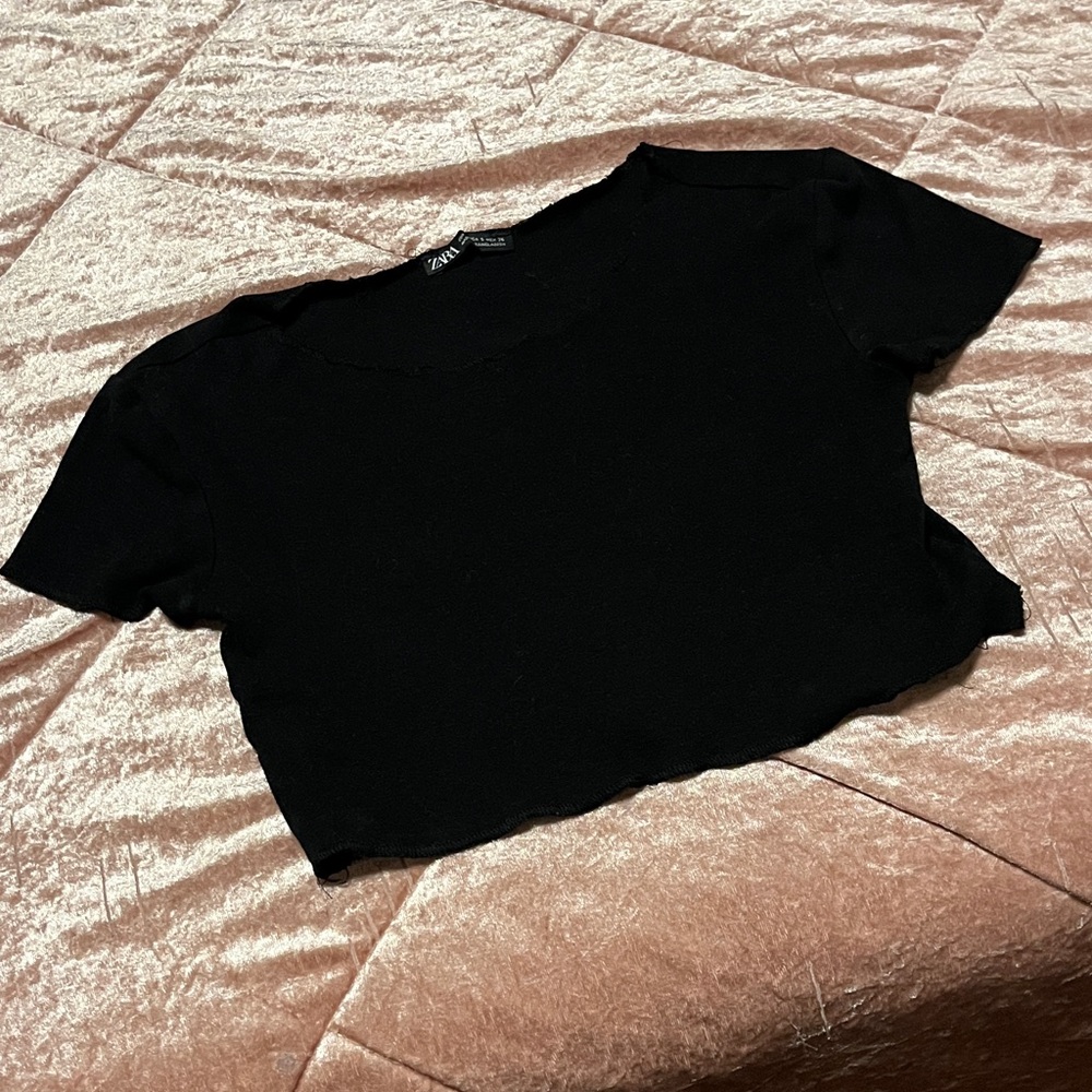 Zara Classic Black Crop Top